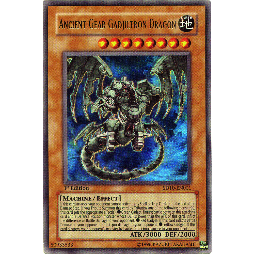 Ancient Gear Gadjiltron Dragon SD10-EN001 Yu-Gi-Oh! Card from the Machine Revolt Set