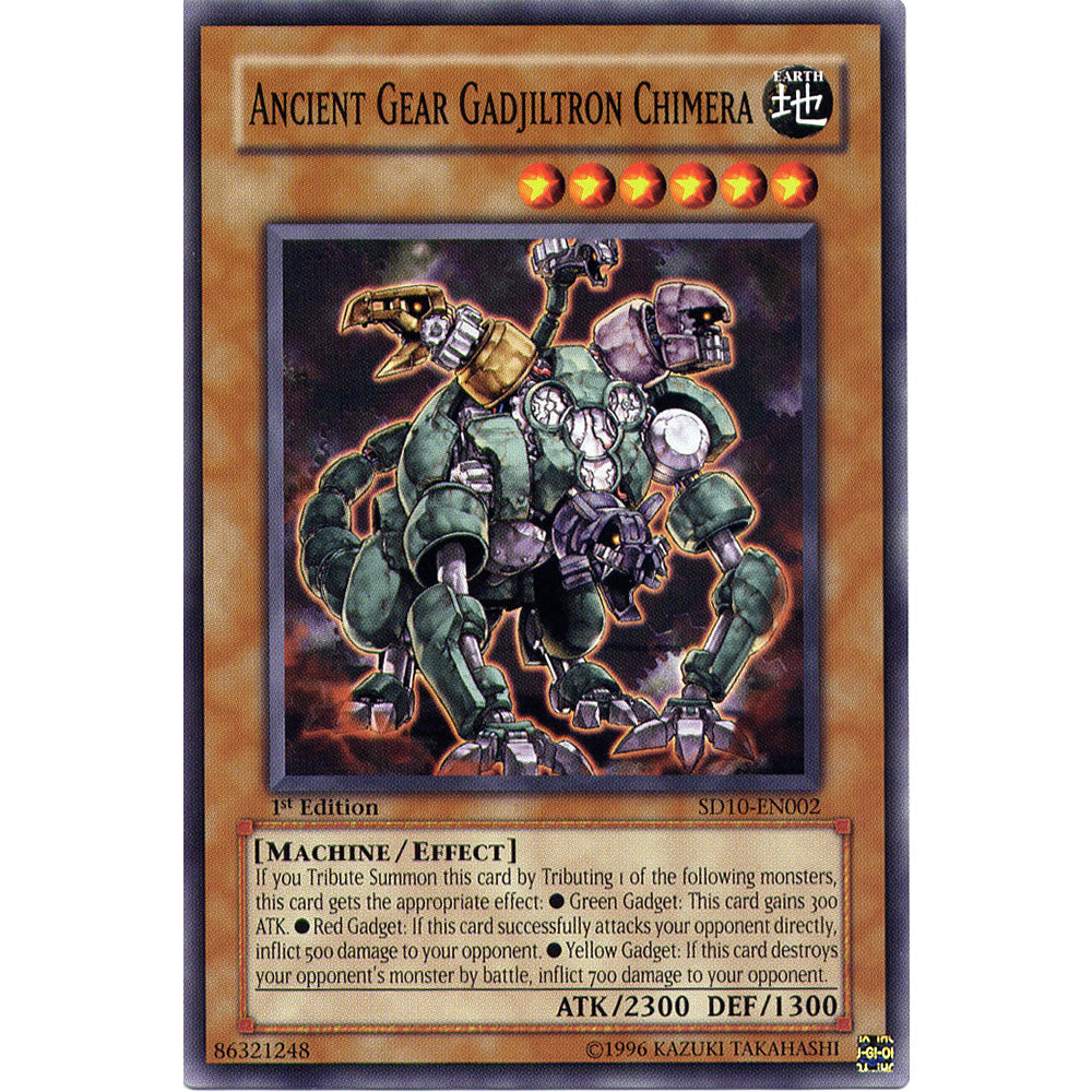 Ancient Gear Gadjiltron Chimera SD10-EN002 Yu-Gi-Oh! Card from the Machine Revolt Set