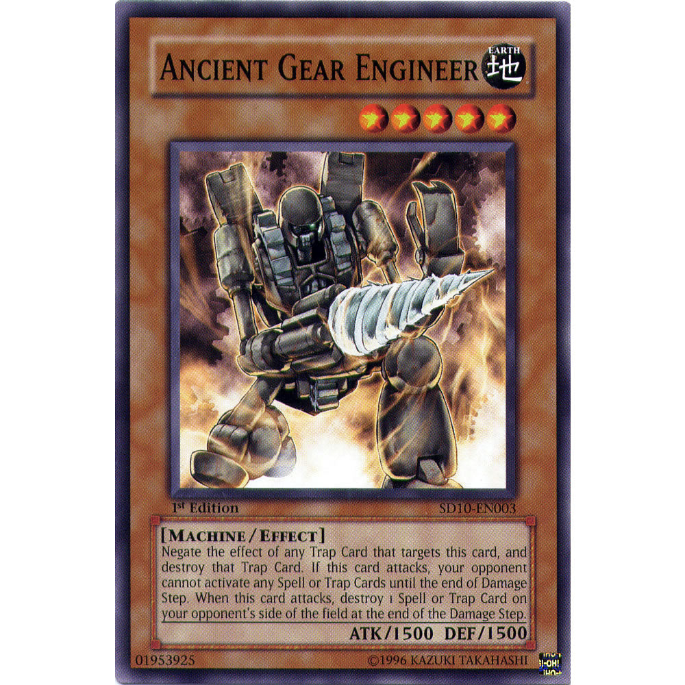 Ancient Gear Engineer SD10-EN003 Yu-Gi-Oh! Card from the Machine Revolt Set