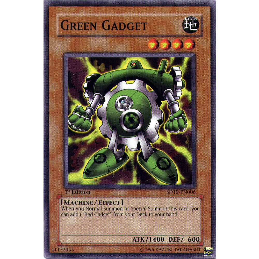Green Gadget SD10-EN006 Yu-Gi-Oh! Card from the Machine Revolt Set