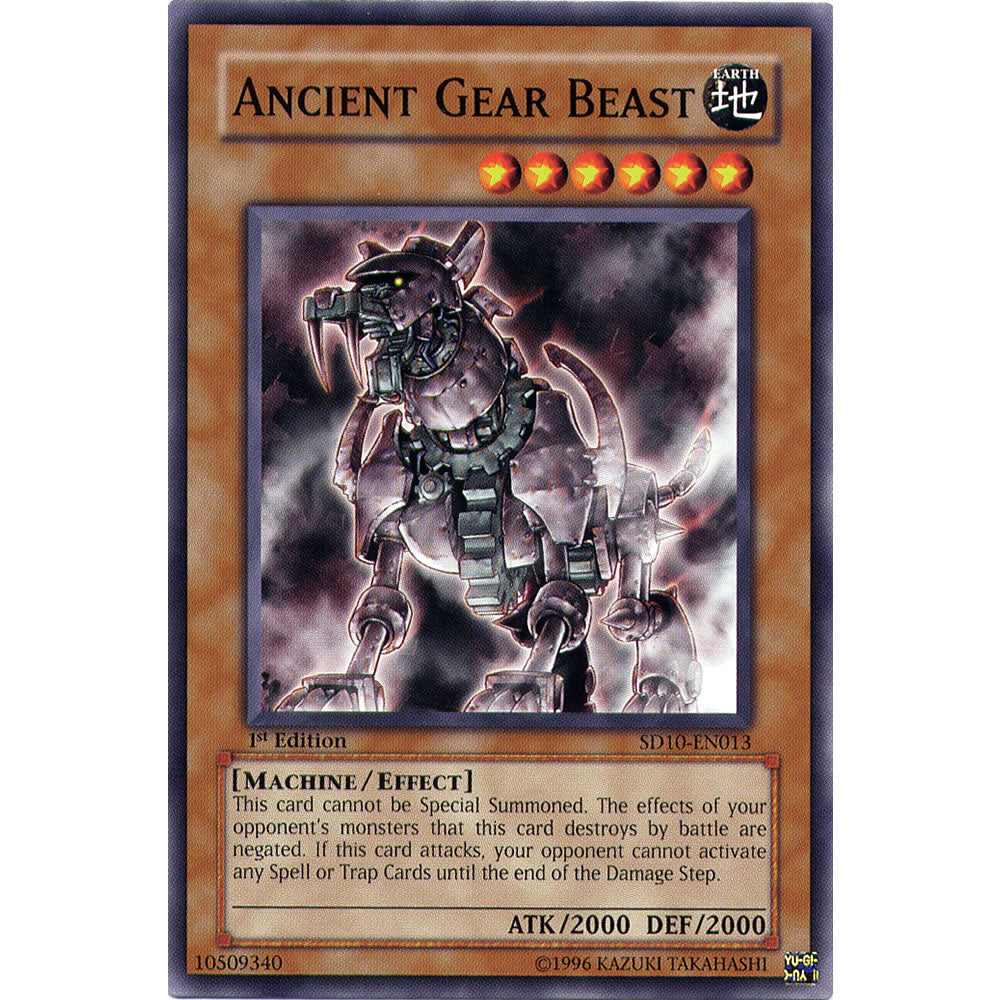 Ancient Gear Beast SD10-EN013 Yu-Gi-Oh! Card from the Machine Revolt Set