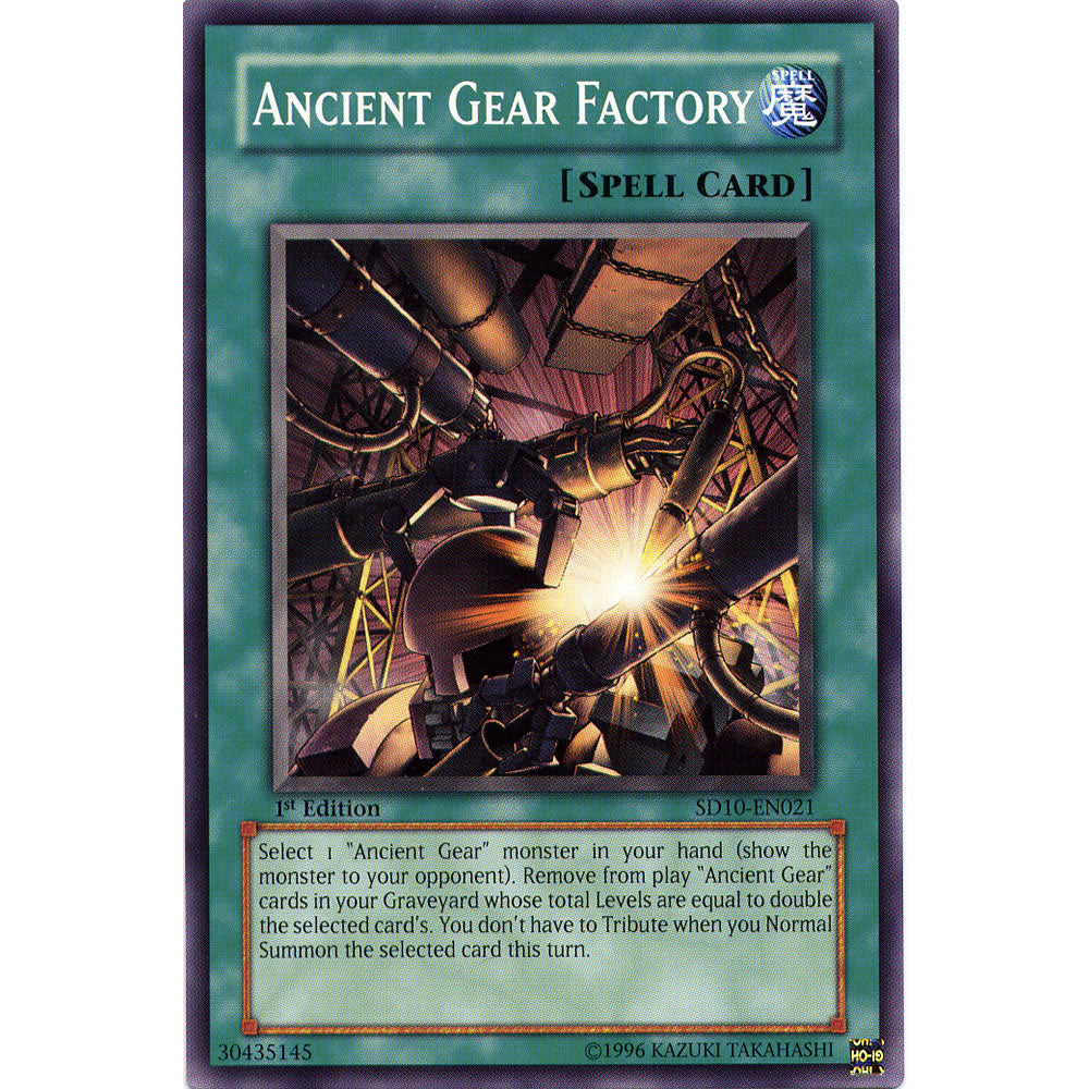 Ancient Gear Factory SD10-EN021 Yu-Gi-Oh! Card from the Machine Revolt Set