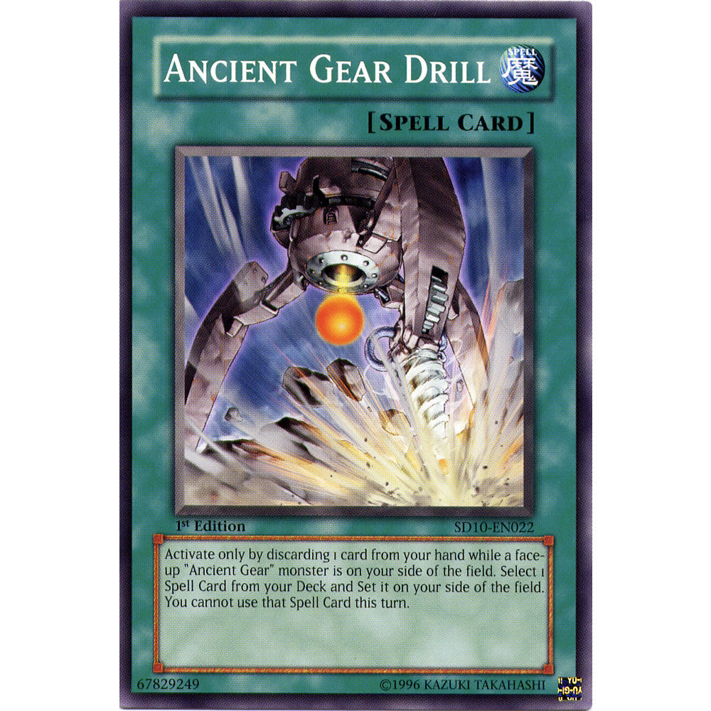 Ancient Gear Drill SD10-EN022 Yu-Gi-Oh! Card from the Machine Revolt Set
