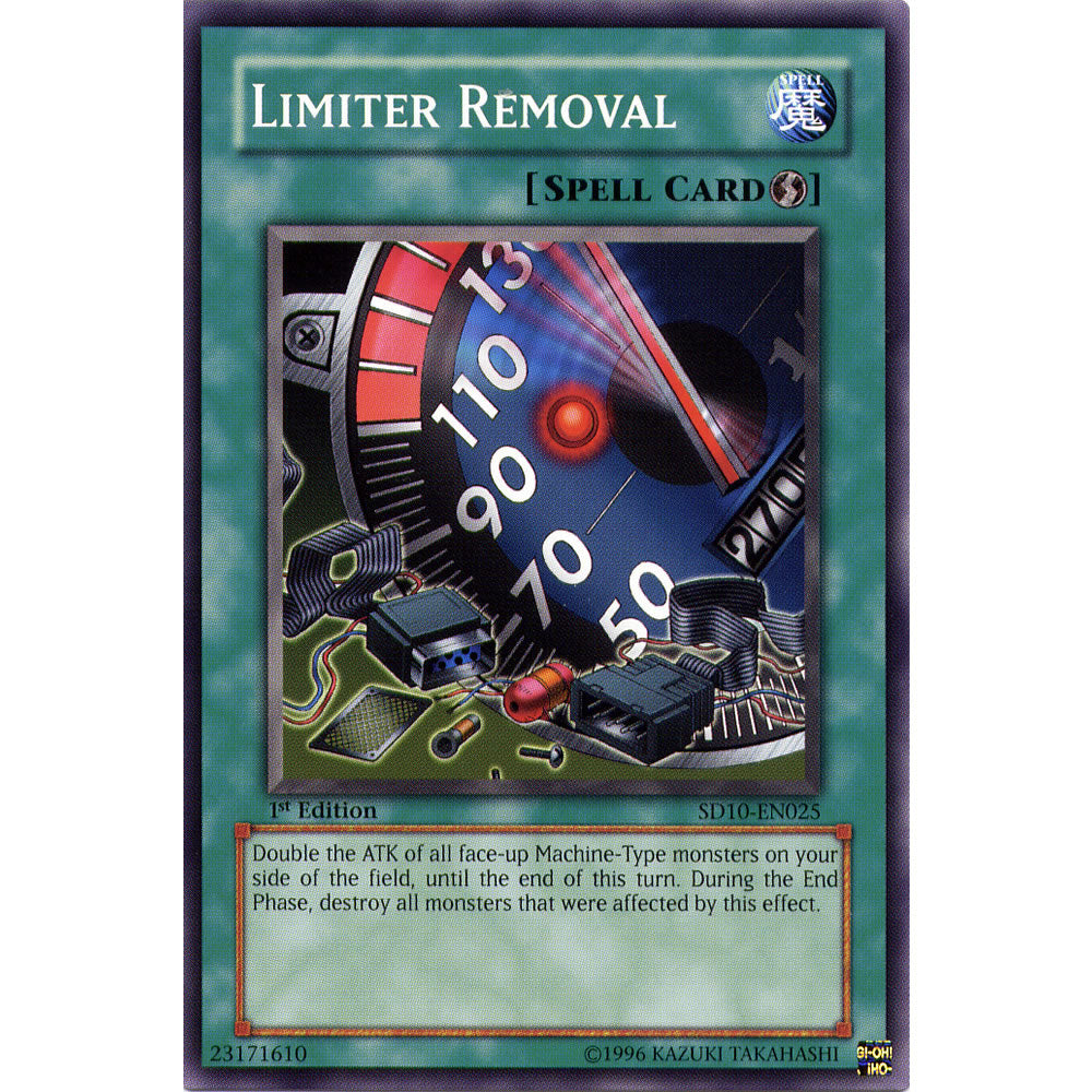 Limiter Removal SD10-EN025 Yu-Gi-Oh! Card from the Machine Revolt Set