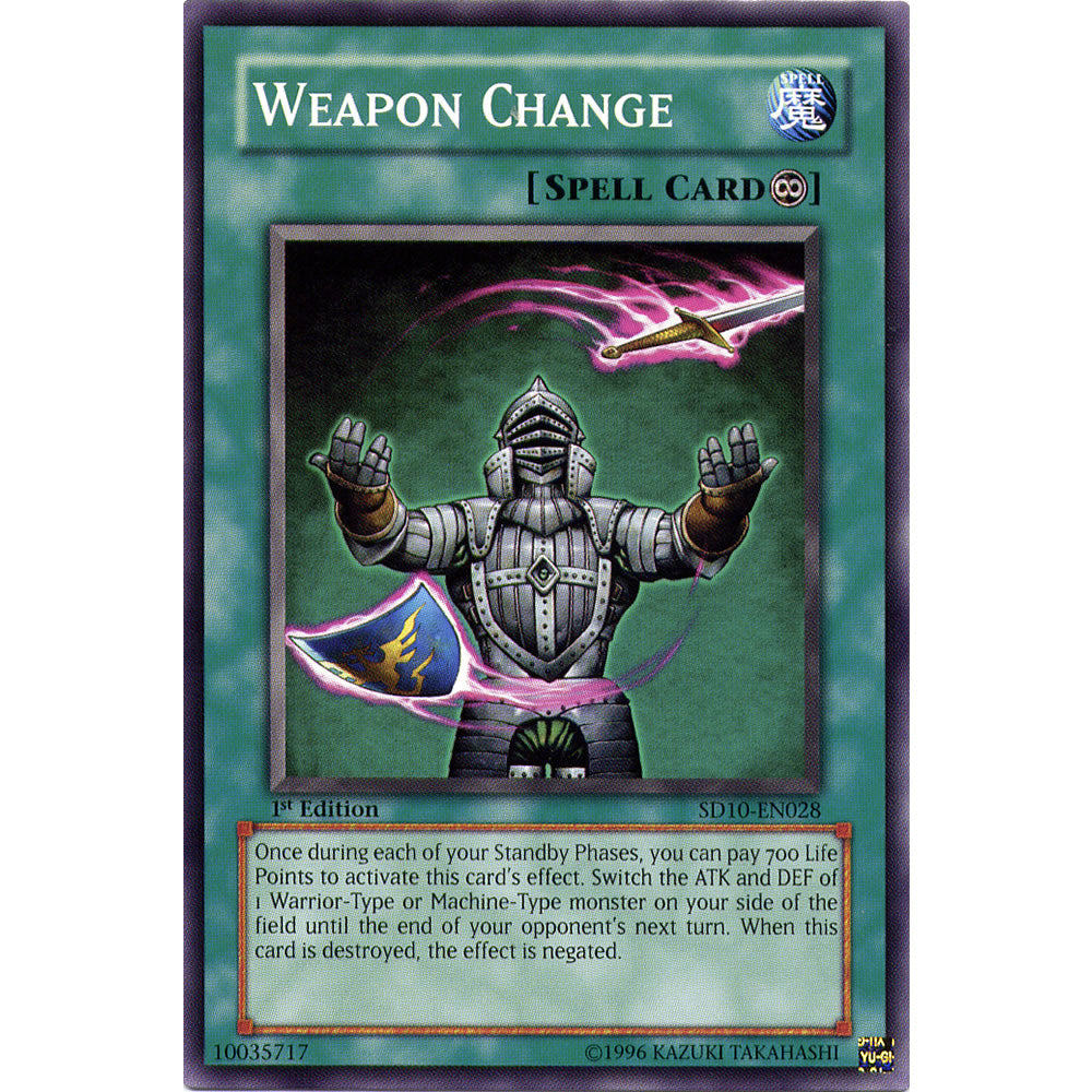 Weapon Change SD10-EN028 Yu-Gi-Oh! Card from the Machine Revolt Set