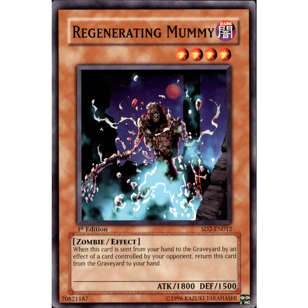 Regenerating Mummy SD2-EN012 Yu-Gi-Oh! Card from the Zombie Madness Set