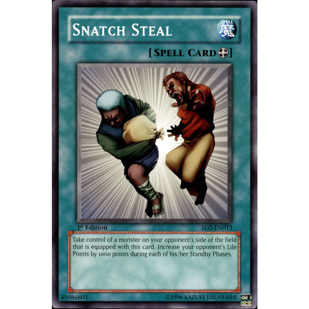 Snatch Steal SD2-EN013 Yu-Gi-Oh! Card from the Zombie Madness Set