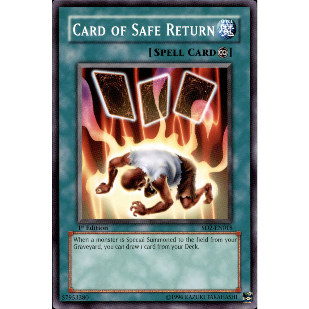 Card of Safe Return SD2-EN018 Yu-Gi-Oh! Card from the Zombie Madness Set