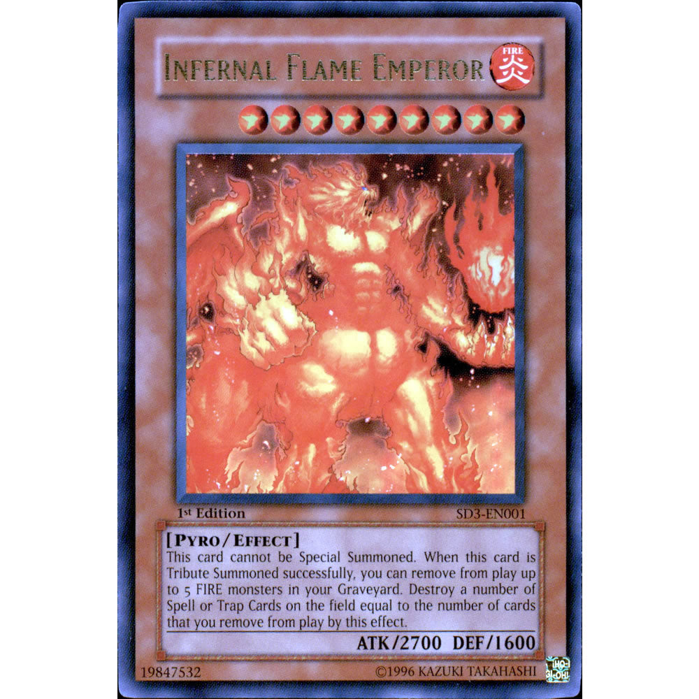 Infernal Flame Emperor SD3-EN001 Yu-Gi-Oh! Card from the Blaze of Destruction Set