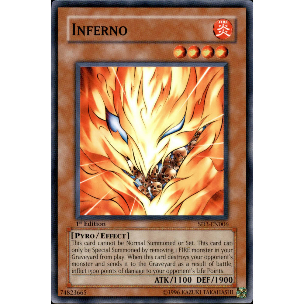 Inferno SD3-EN006 Yu-Gi-Oh! Card from the Blaze of Destruction Set