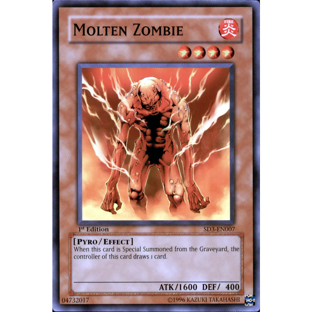 Molten Zombie SD3-EN007 Yu-Gi-Oh! Card from the Blaze of Destruction Set