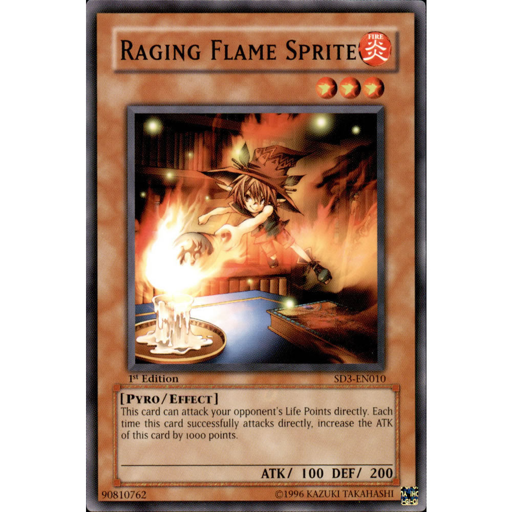 Raging Flame Sprite SD3-EN010 Yu-Gi-Oh! Card from the Blaze of Destruction Set