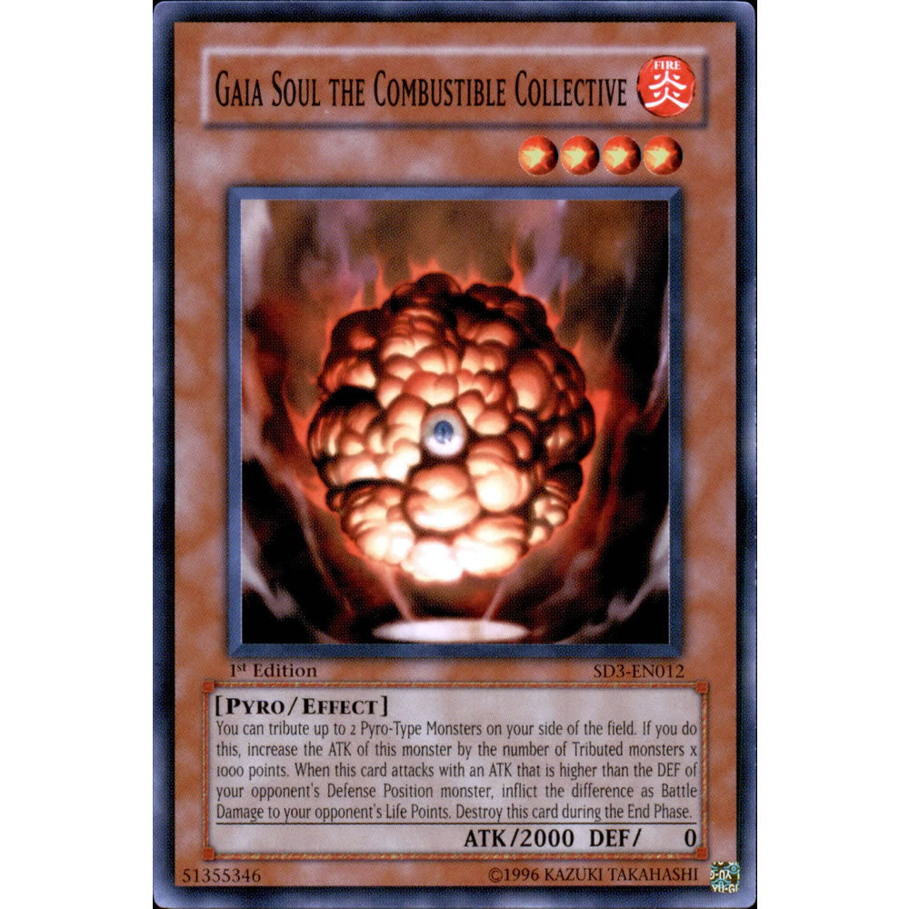 Gaia Soul the Combustible Collective SD3-EN012 Yu-Gi-Oh! Card from the Blaze of Destruction Set