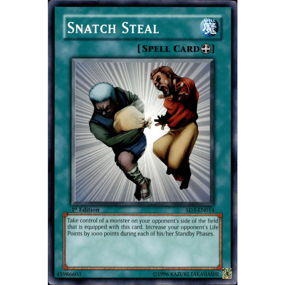 Snatch Steal SD3-EN014 Yu-Gi-Oh! Card from the Blaze of Destruction Set