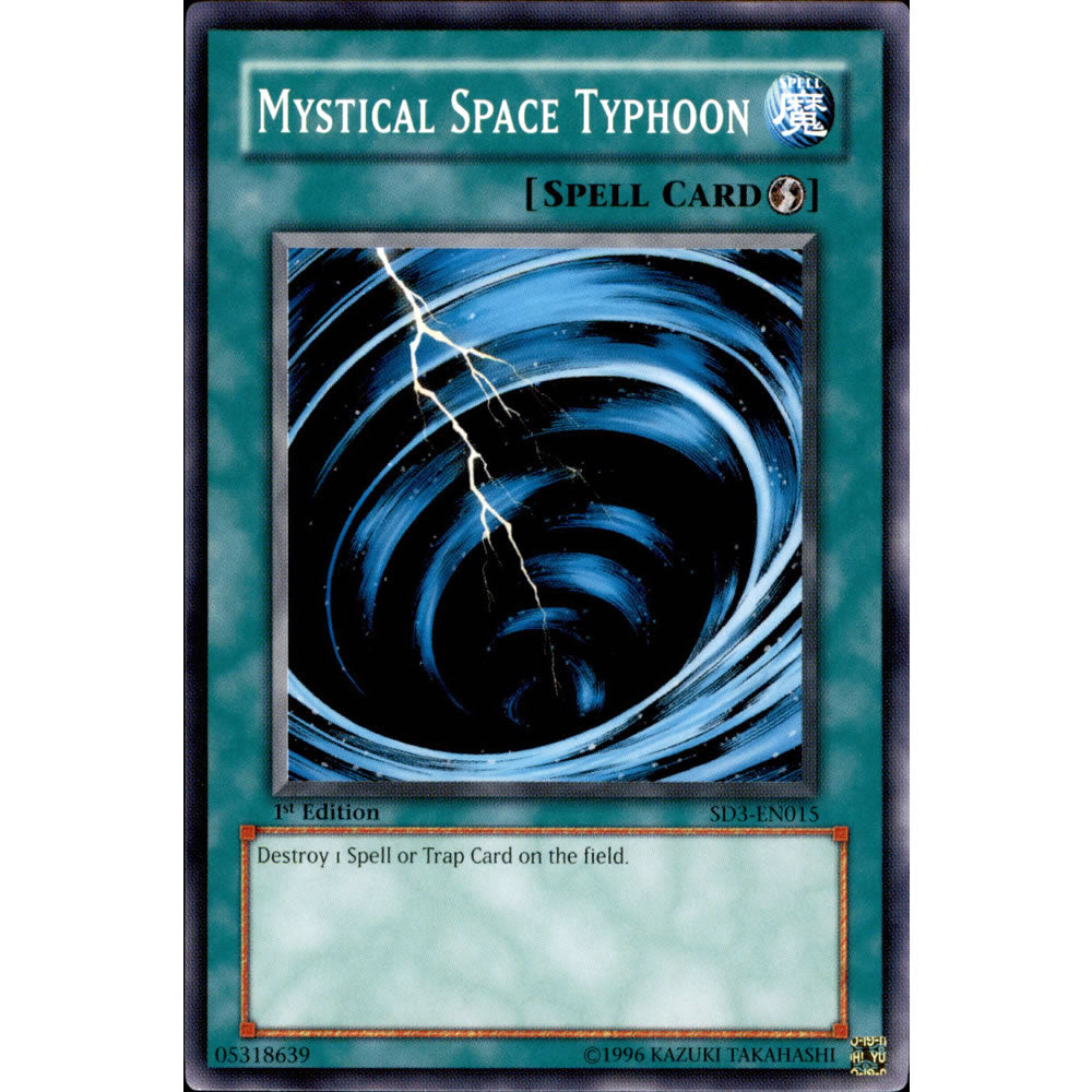 Mystical Space Typhoon SD3-EN015 Yu-Gi-Oh! Card from the Blaze of Destruction Set
