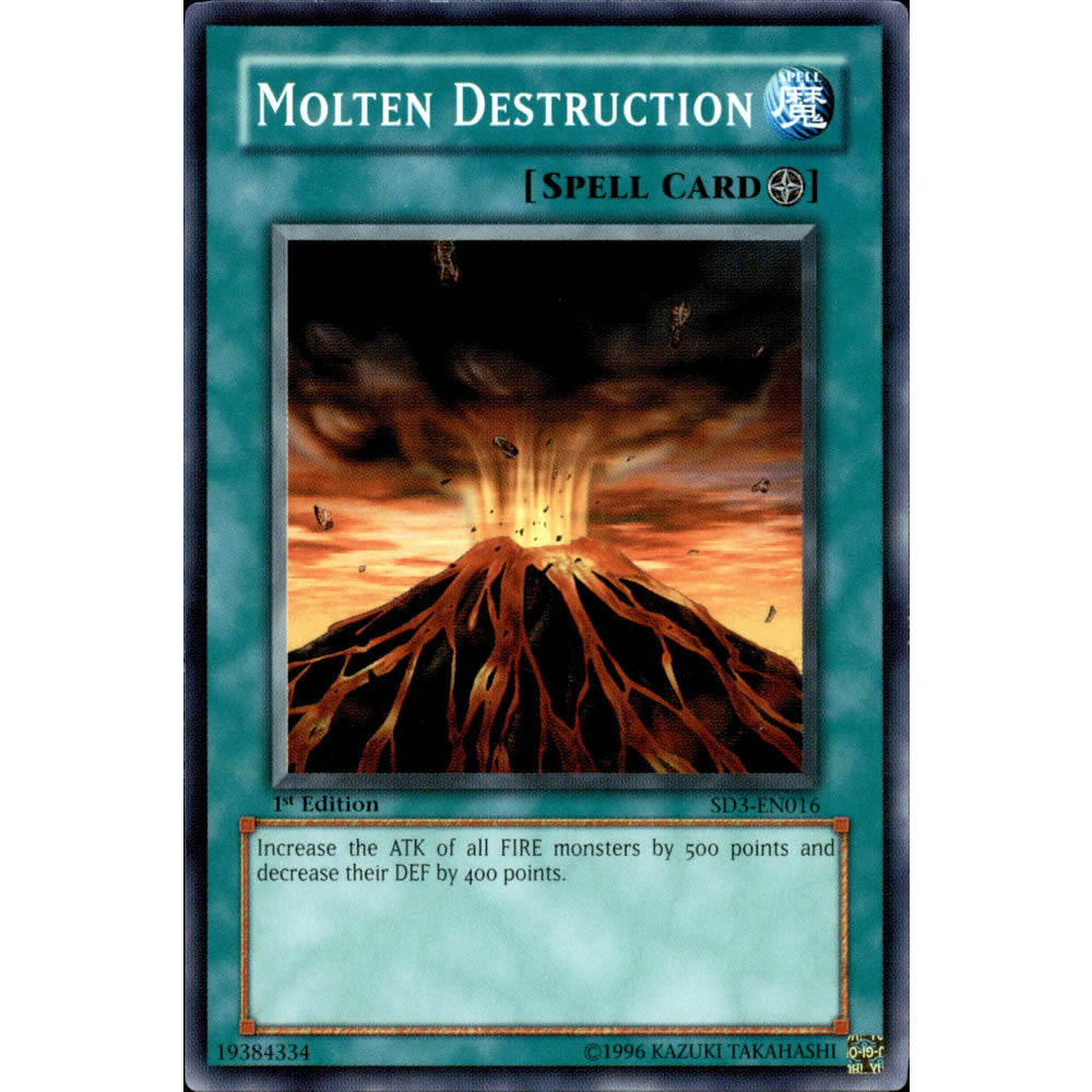 Molten Destruction SD3-EN016 Yu-Gi-Oh! Card from the Blaze of Destruction Set