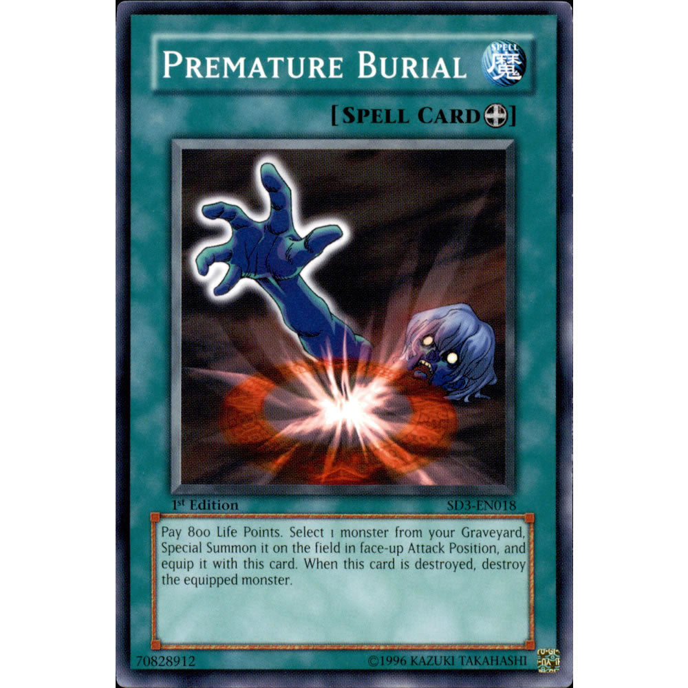 Premature Burial SD3-EN018 Yu-Gi-Oh! Card from the Blaze of Destruction Set