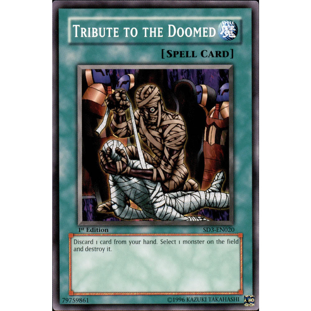 Tribute to the Doomed SD3-EN020 Yu-Gi-Oh! Card from the Blaze of Destruction Set
