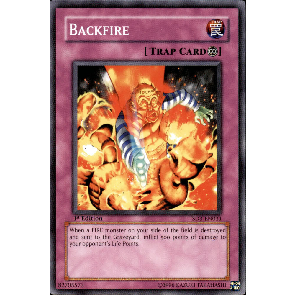 Backfire SD3-EN031 Yu-Gi-Oh! Card from the Blaze of Destruction Set