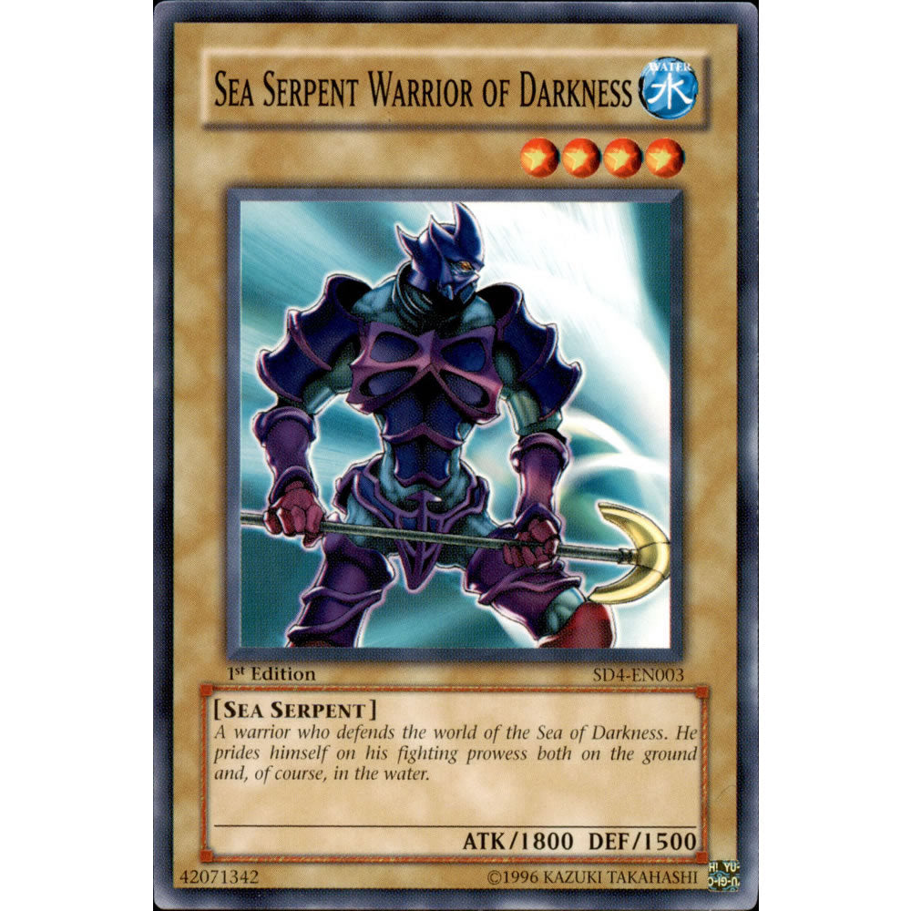 Sea Serpent Warrior of Darkness SD4-EN003 Yu-Gi-Oh! Card from the Fury From The Deep Set