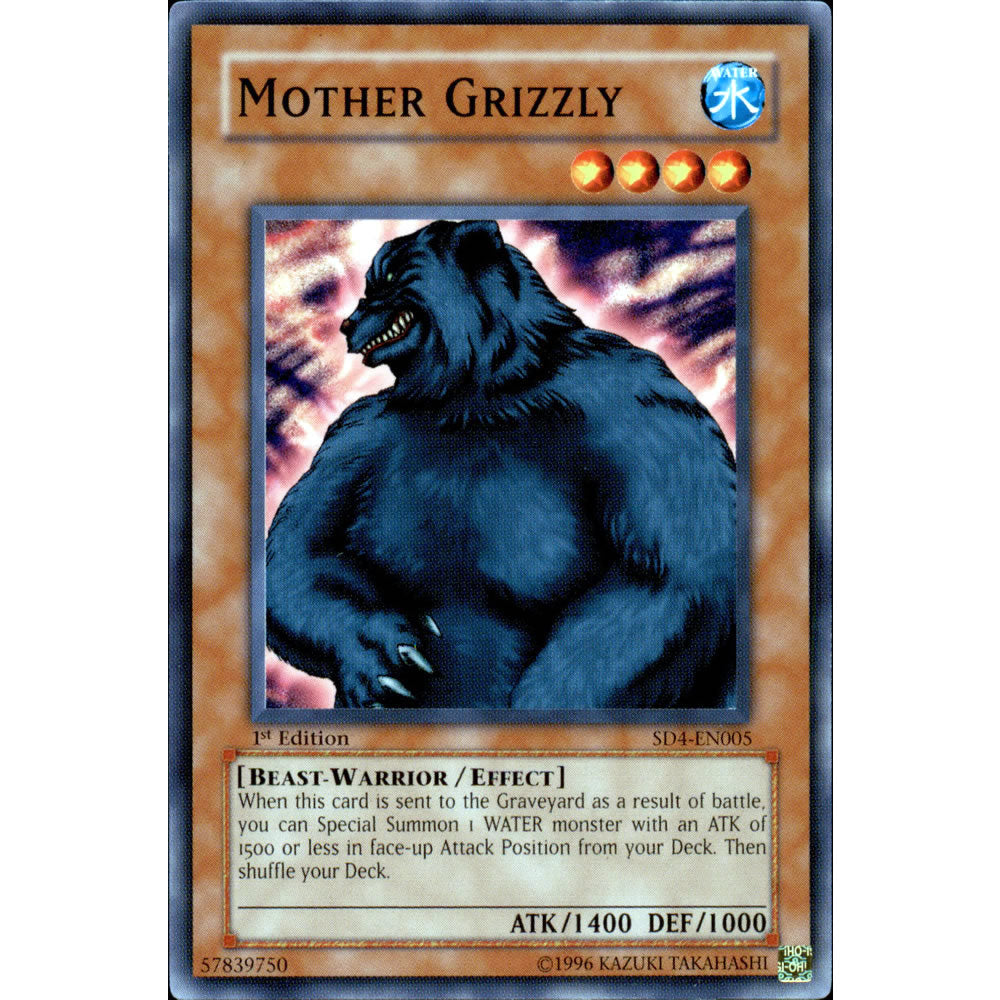 Mother Grizzly SD4-EN005 Yu-Gi-Oh! Card from the Fury From The Deep Set