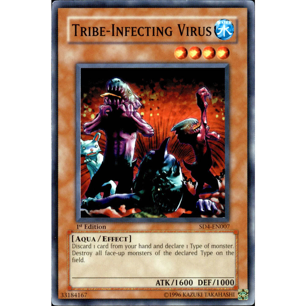 Tribe-Infecting Virus SD4-EN007 Yu-Gi-Oh! Card from the Fury From The Deep Set
