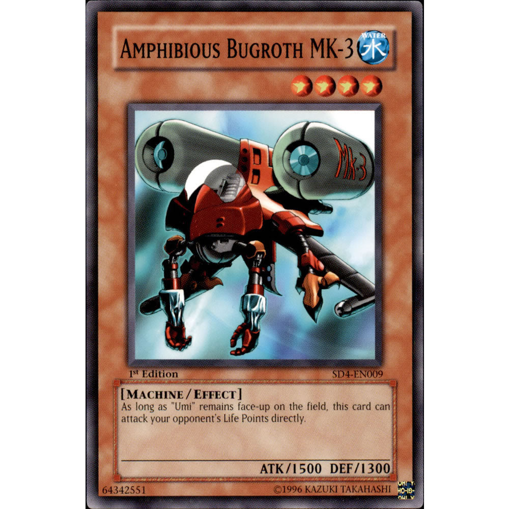 Amphibious Bugroth MK-3 SD4-EN009 Yu-Gi-Oh! Card from the Fury From The Deep Set