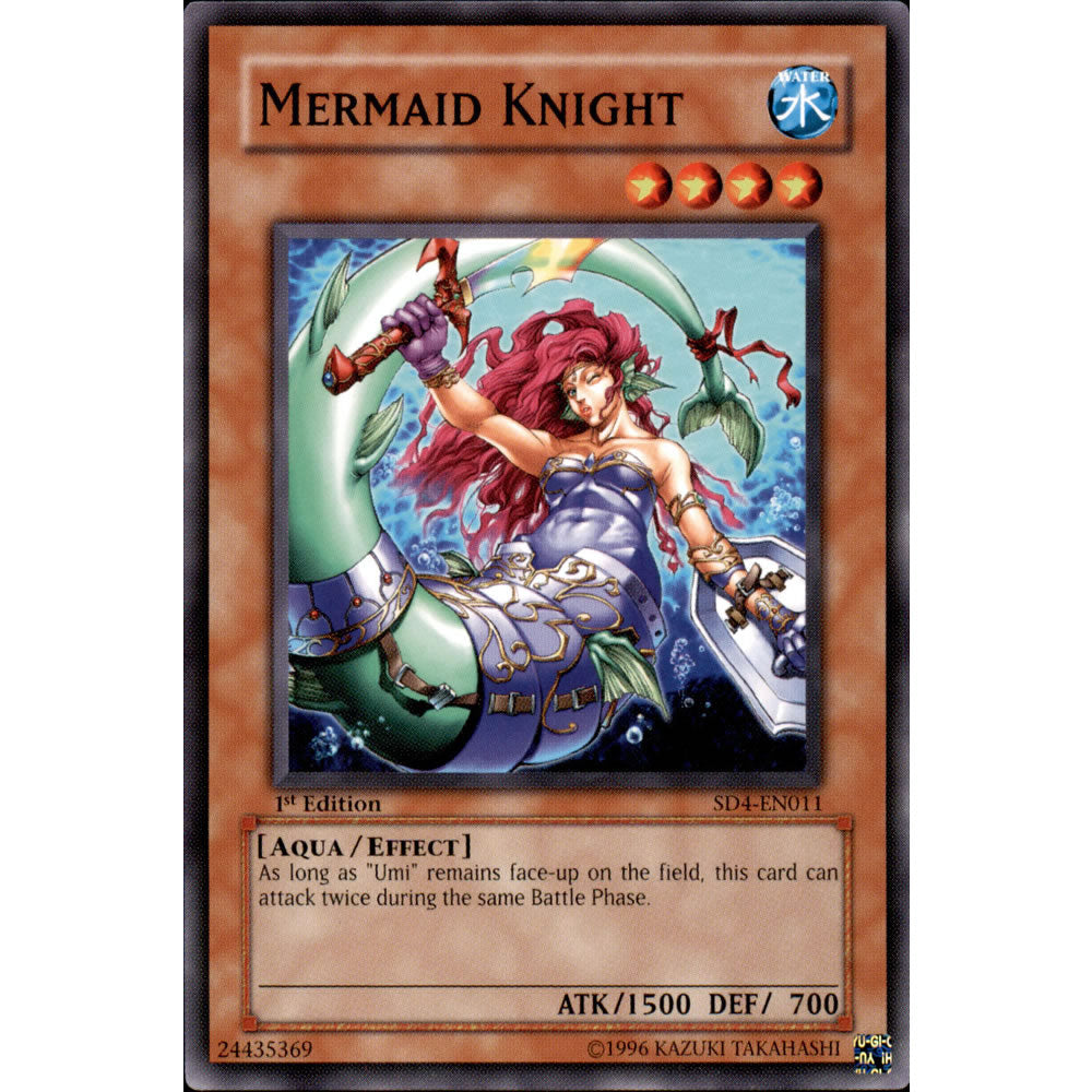 Mermaid Knight SD4-EN011 Yu-Gi-Oh! Card from the Fury From The Deep Set
