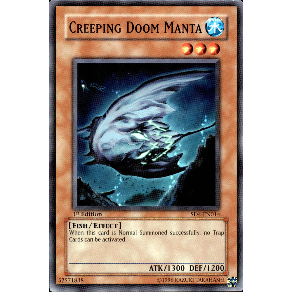 Creeping Doom Manta SD4-EN014 Yu-Gi-Oh! Card from the Fury From The Deep Set