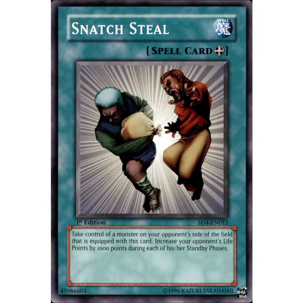 Snatch Steal SD4-EN015 Yu-Gi-Oh! Card from the Fury From The Deep Set