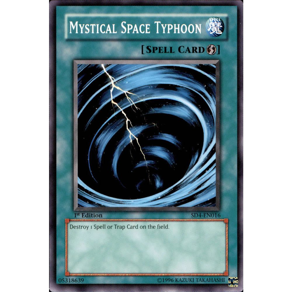 Mystical Space Typhoon SD4-EN016 Yu-Gi-Oh! Card from the Fury From The Deep Set