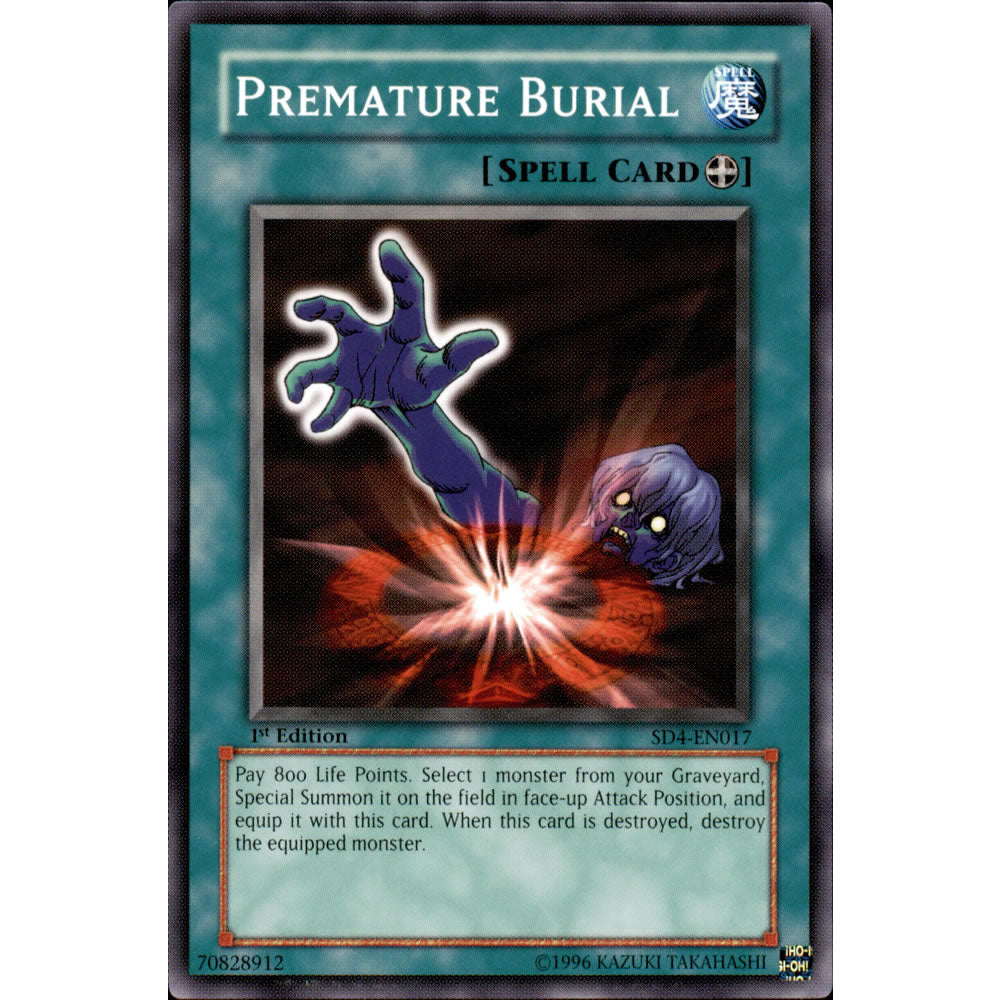 Premature Burial SD4-EN017 Yu-Gi-Oh! Card from the Fury From The Deep Set