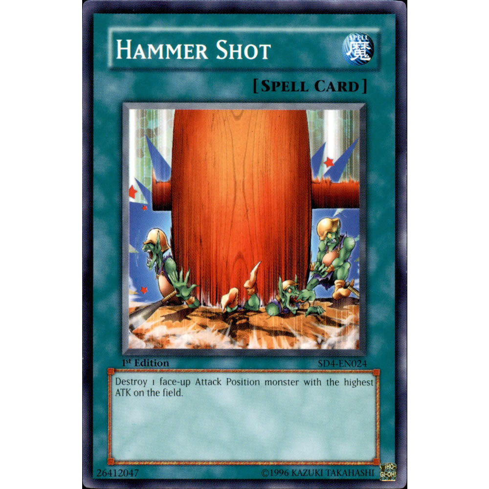 Hammer Shot SD4-EN024 Yu-Gi-Oh! Card from the Fury From The Deep Set