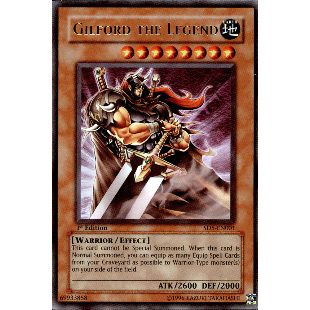 Gilford the Legend SD5-EN001 Yu-Gi-Oh! Card from the Warrior's Triumph Set