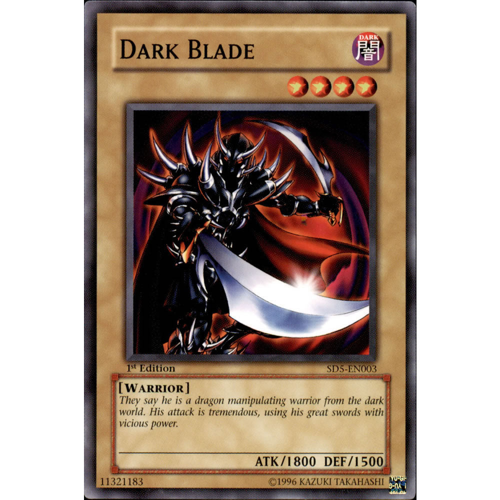 Dark Blade SD5-EN003 Yu-Gi-Oh! Card from the Warrior's Triumph Set