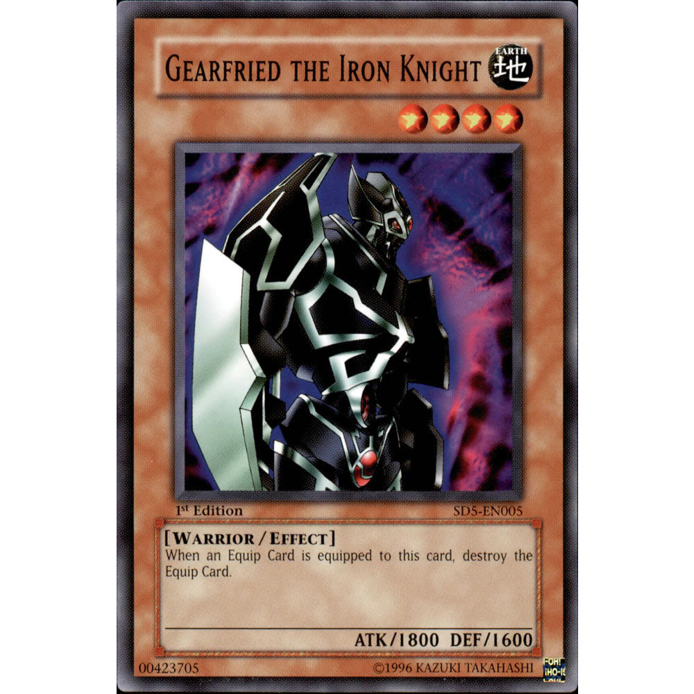 Gearfried the Iron Knight SD5-EN005 Yu-Gi-Oh! Card from the Warrior's Triumph Set