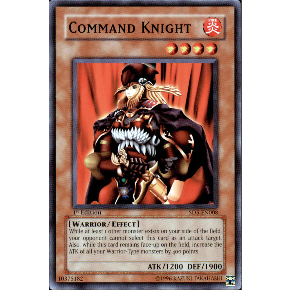 Command Knight SD5-EN008 Yu-Gi-Oh! Card from the Warrior's Triumph Set