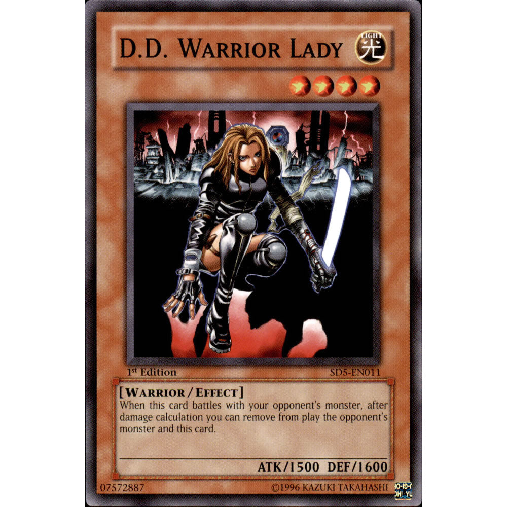 D. D. Warrior Lady SD5-EN011 Yu-Gi-Oh! Card from the Warrior's Triumph Set
