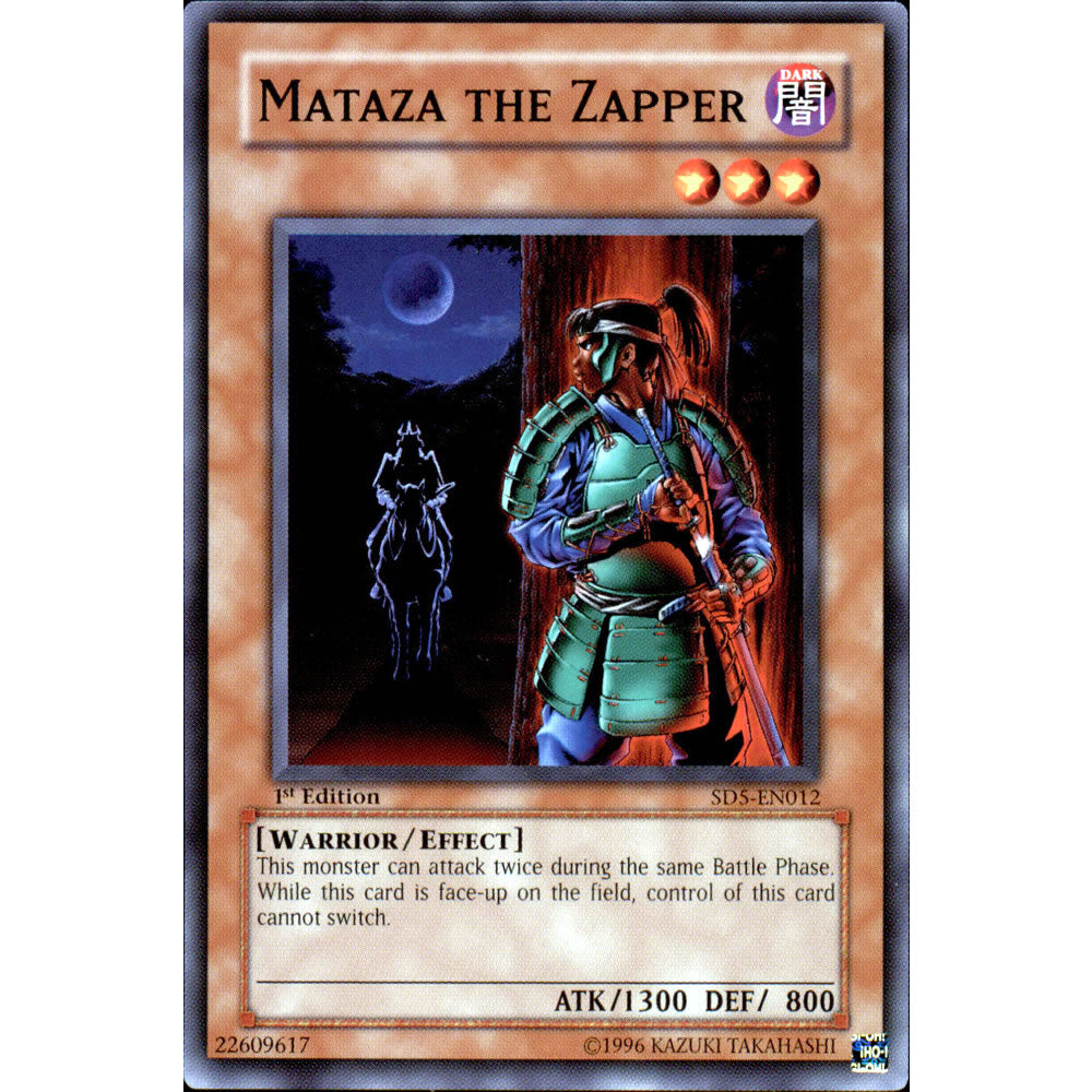 Mataza the Zapper SD5-EN012 Yu-Gi-Oh! Card from the Warrior's Triumph Set