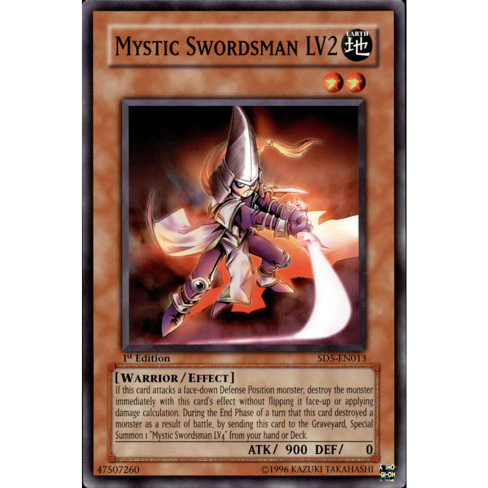Mystic Swordsman LV2 SD5-EN013 Yu-Gi-Oh! Card from the Warrior's Triumph Set
