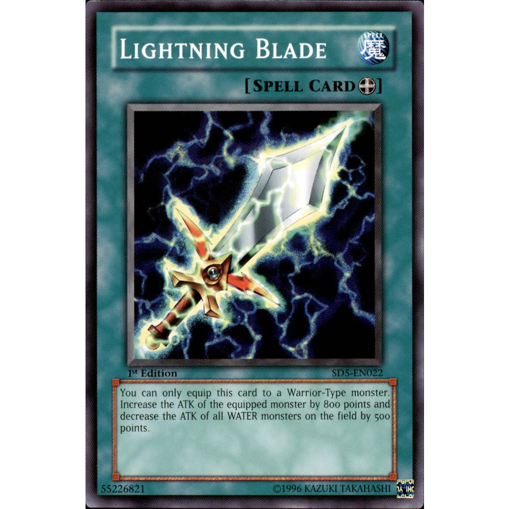 Lightning Blade SD5-EN022 Yu-Gi-Oh! Card from the Warrior's Triumph Set