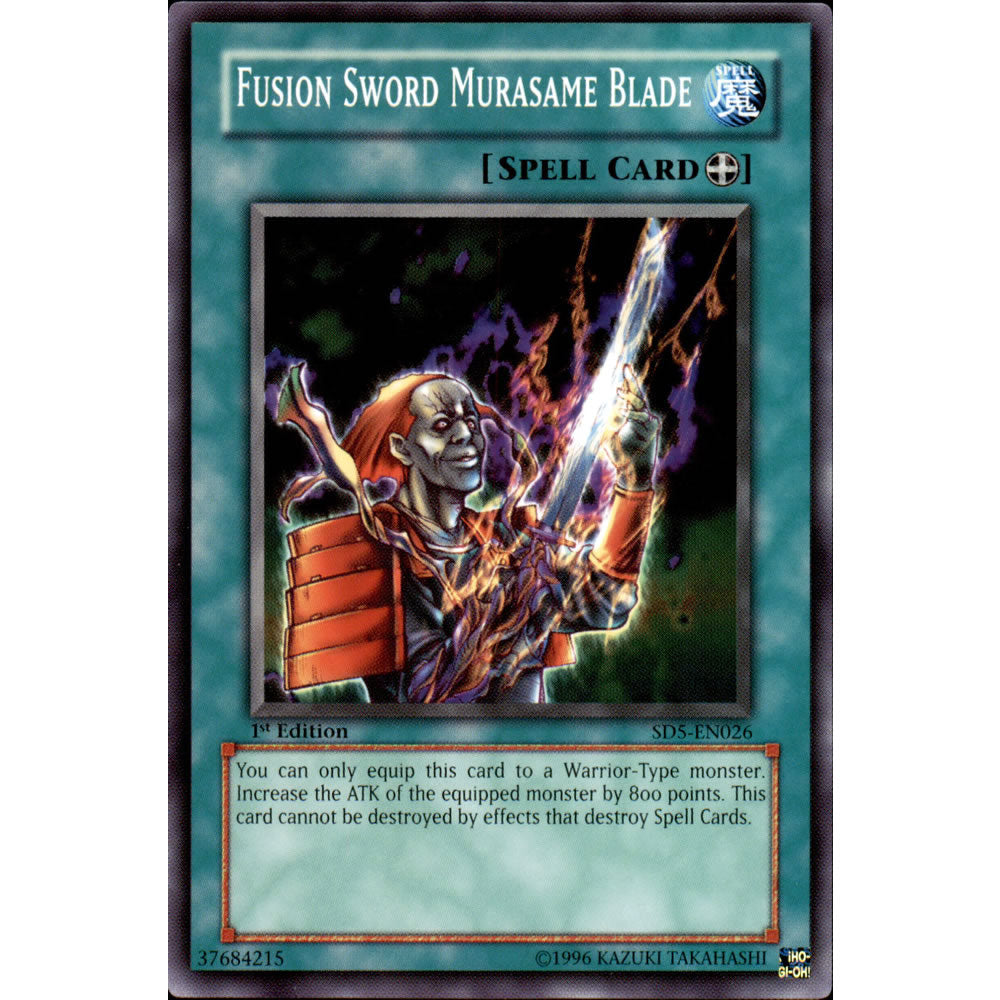 Fusion Sword Murasame Blade SD5-EN026 Yu-Gi-Oh! Card from the Warrior's Triumph Set