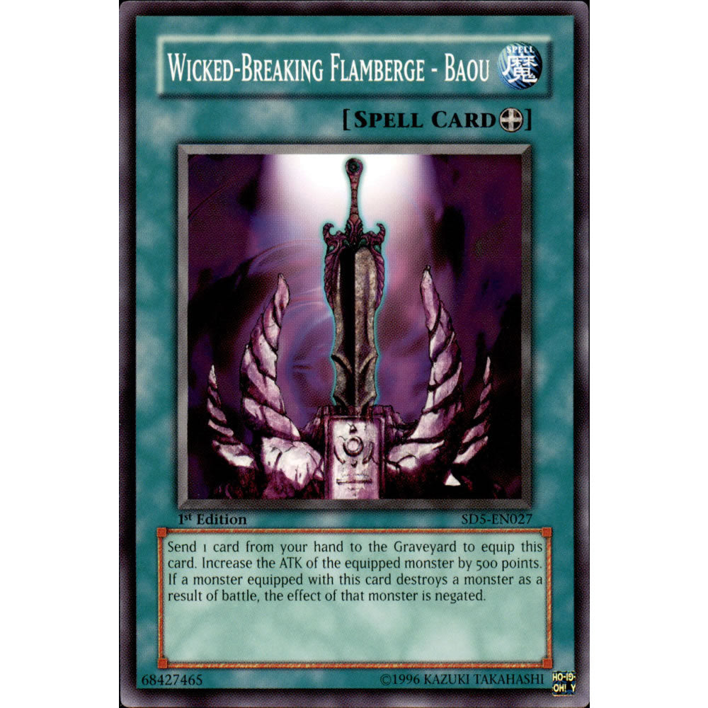 Wicked-Breaking Flamberge - Baou SD5-EN027 Yu-Gi-Oh! Card from the Warrior's Triumph Set