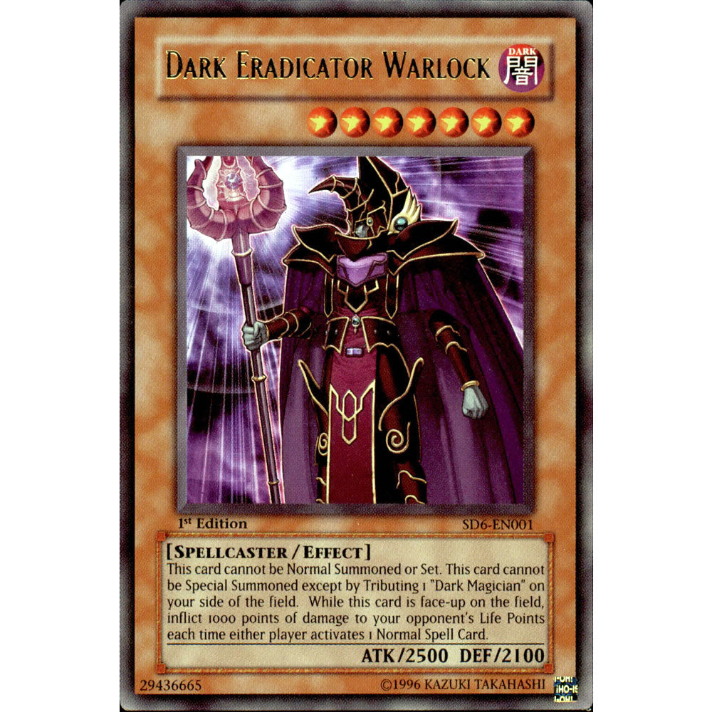 Dark Eradicator Warlock SD6-EN001 Yu-Gi-Oh! Card from the Spellcasters Judgement Set