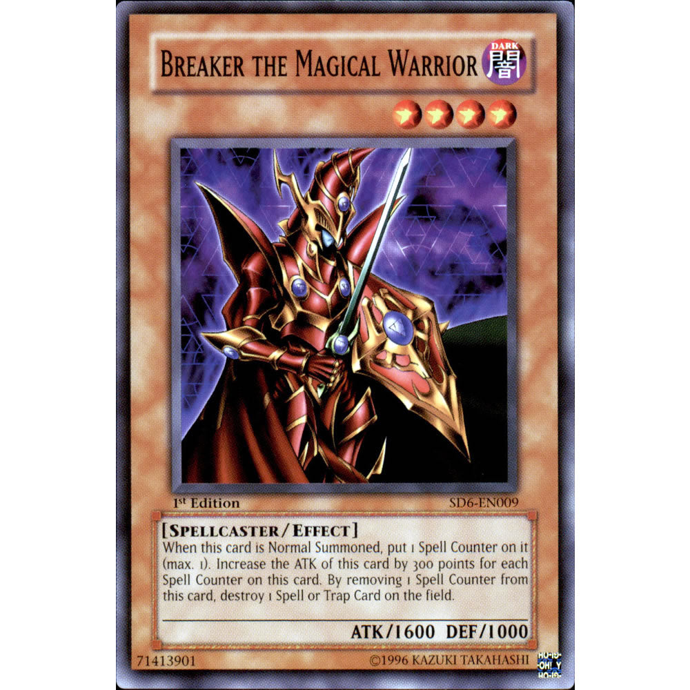Breaker the Magical Warrior SD6-EN009 Yu-Gi-Oh! Card from the Spellcasters Judgement Set