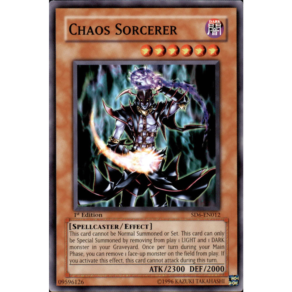 Chaos Sorcerer SD6-EN012 Yu-Gi-Oh! Card from the Spellcasters Judgement Set