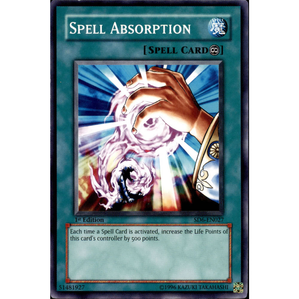 Spell Absorption SD6-EN027 Yu-Gi-Oh! Card from the Spellcasters Judgement Set
