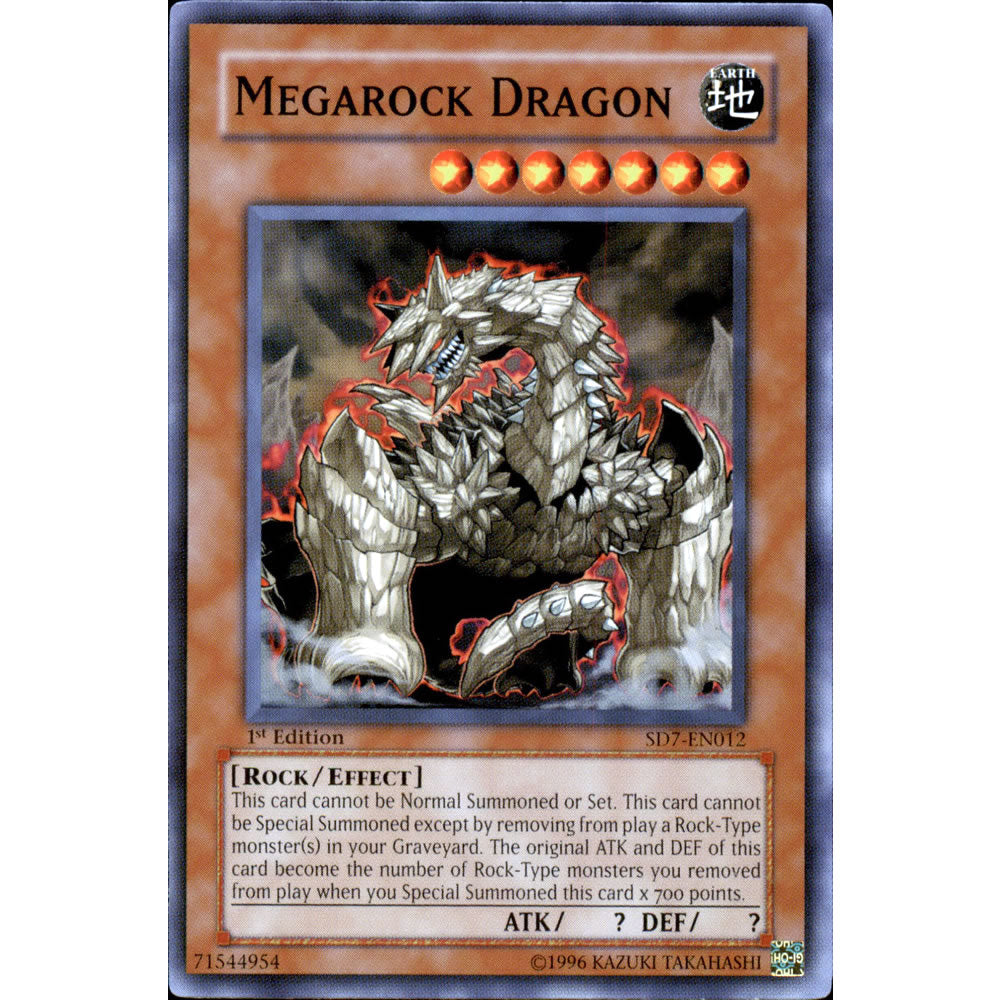 Megarock Dragon SD7-EN012 Yu-Gi-Oh! Card from the Invincible Fortress Set
