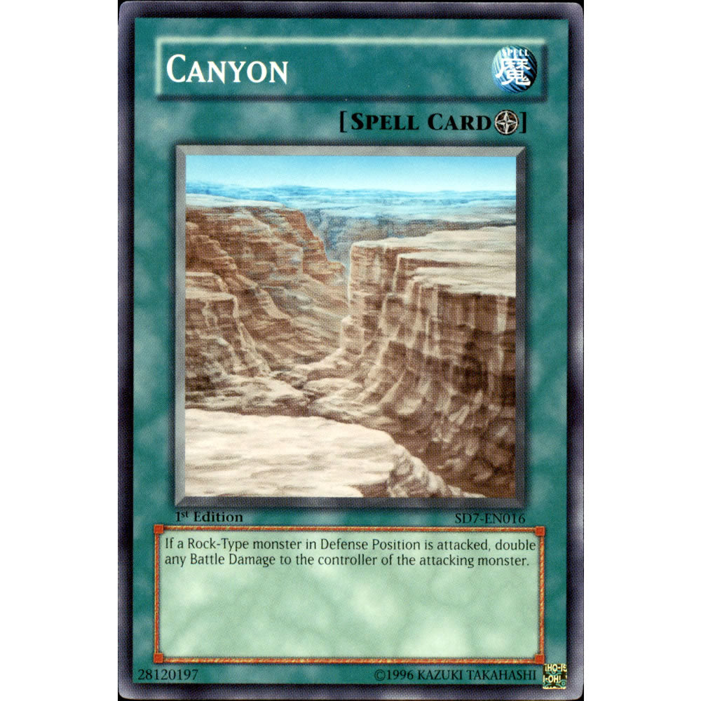 Canyon SD7-EN016 Yu-Gi-Oh! Card from the Invincible Fortress Set