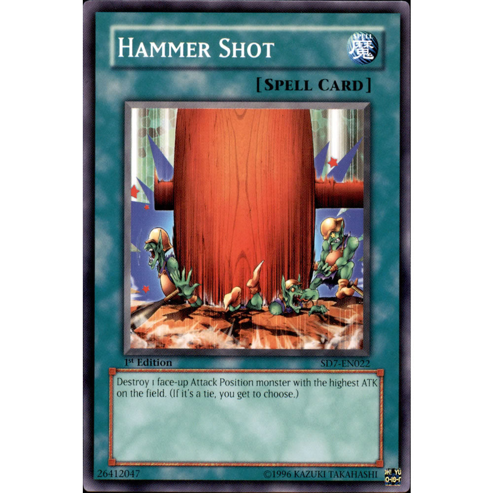 Hammer Shot SD7-EN022 Yu-Gi-Oh! Card from the Invincible Fortress Set